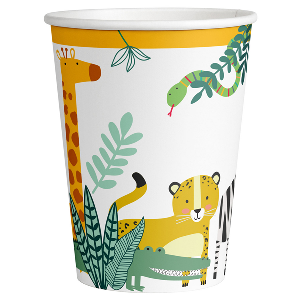 Get Wild 250ml Paper Cups 8pk