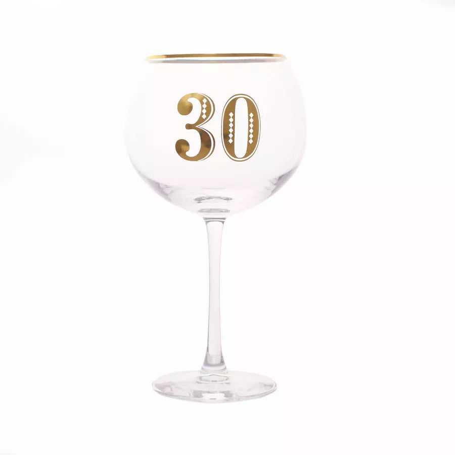 Tiger Feet Art Deco Gin Glass Age 30