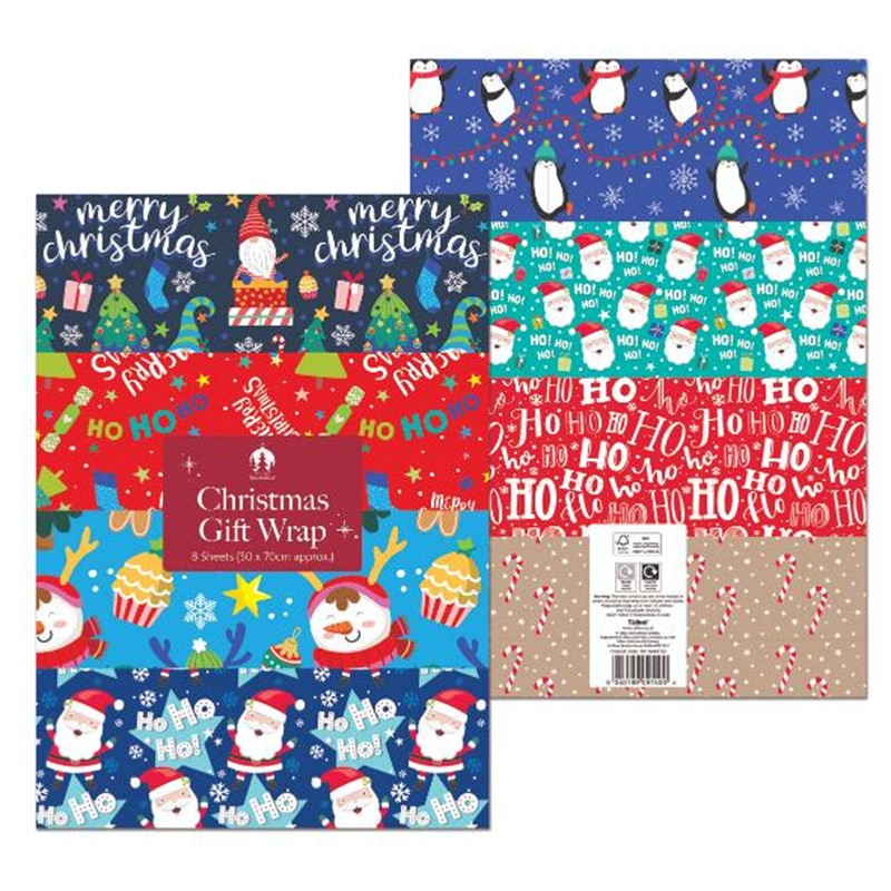 Tallon 8 Sheet Flatwrap Christmas