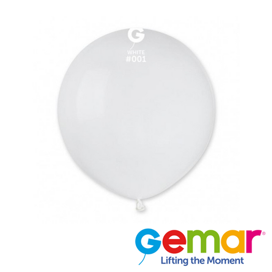 Gemar Standard White 19" Latex Balloons 25pk