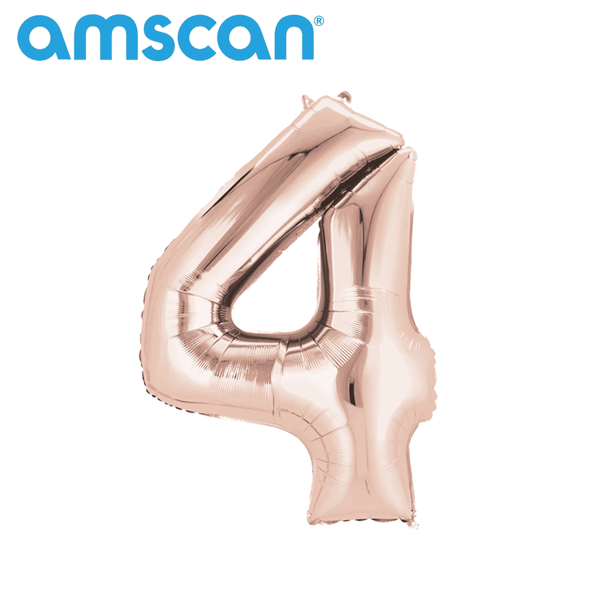 Anagram Foil Balloon Rose Gold 16" Number 4