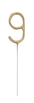 Unique Party Candle Sparkler Number 9 Gold 7