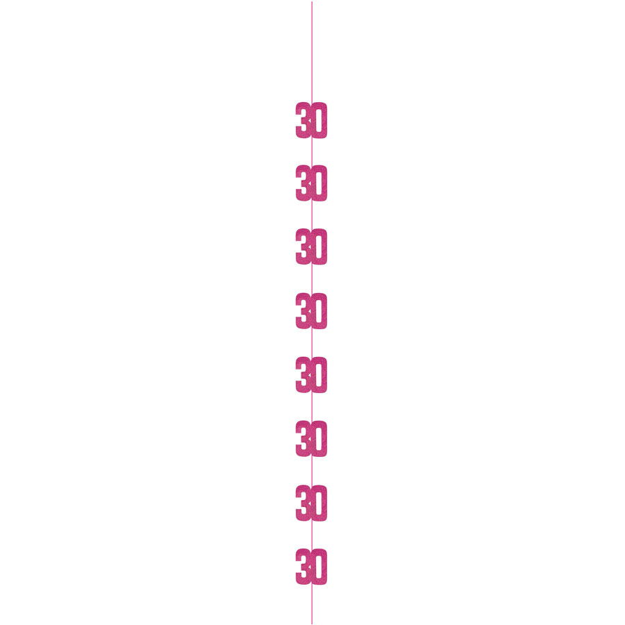 5ft Hanging D cor Age 30 Glitz Pink