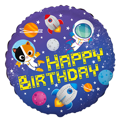 Flexmetal Foil Balloon Birthday Space 18