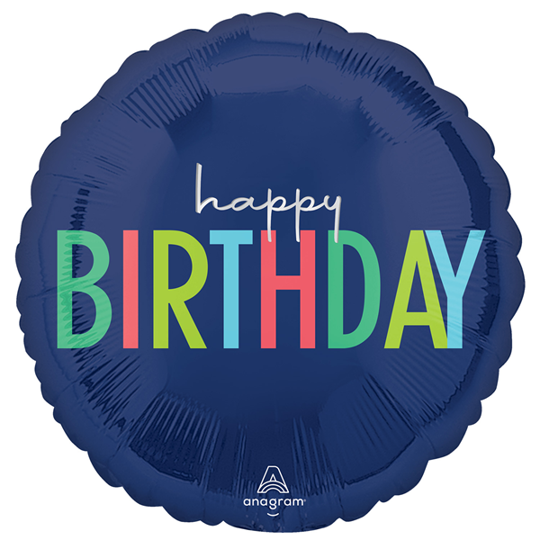 Anagram Happy Birthday Modern 18" Foil Balloon