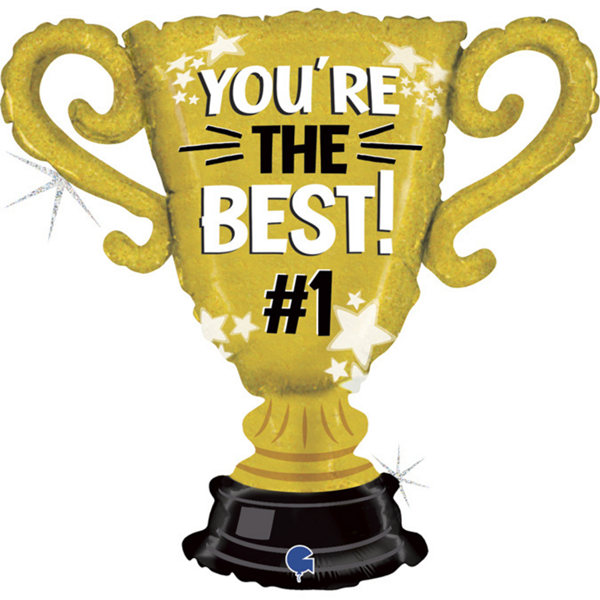 You're The Best Gold Foil Cup 33" Foil Balloon