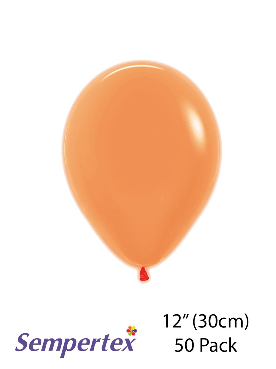 Sempertex Neon Orange 12" Latex Balloons 50pk