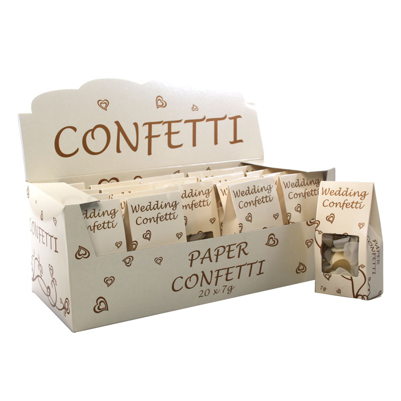 Gold and ivory confetti in a 10g pack, multiple sheets from APAC, suitable for celebration decorations.