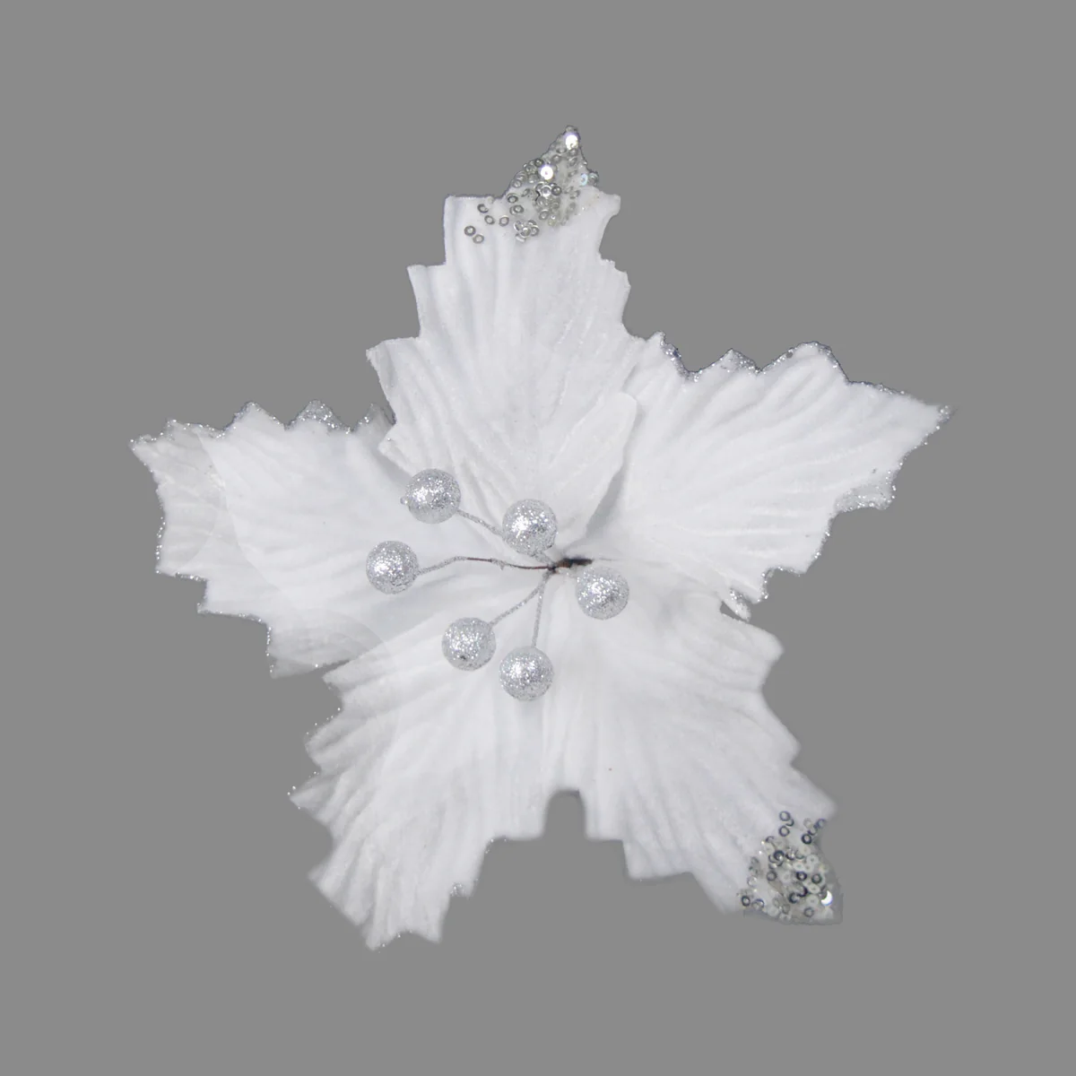 Davies Products Decoration Poinsettia White 25cm
