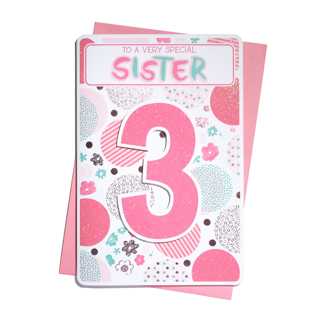 Prelude C75 Birthday Age 3 Sister 6pk