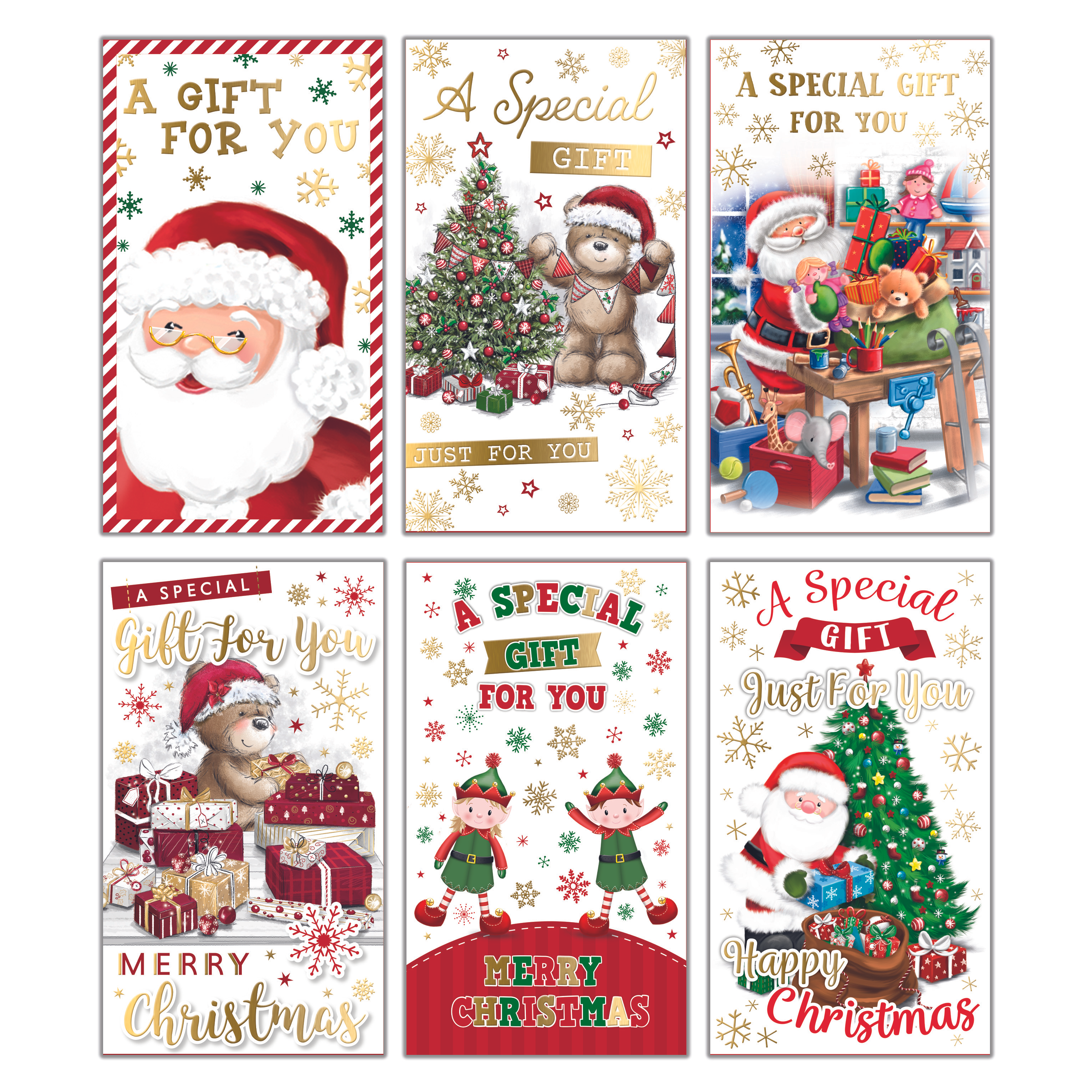 Tiger Feet 72 Pack Christmas Money Envelopes