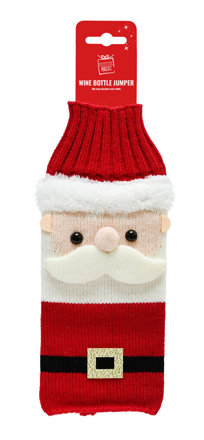 Uncle Bills Wine Bottle Jumper Santa