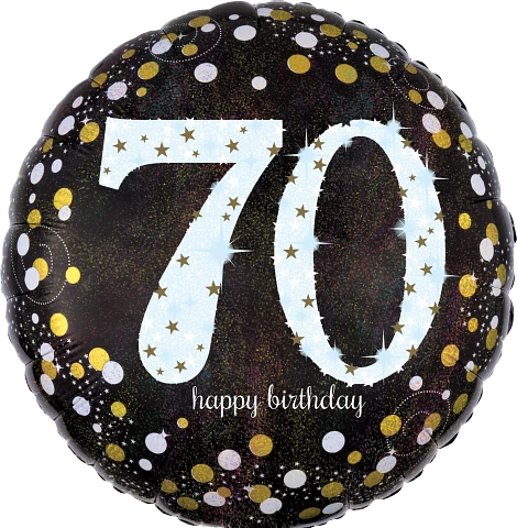 Anagram Sparkling Birthday Age 70 18" Foil Balloon