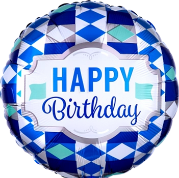 Anagram Birthday Tie Pattern 18" Foil Balloon