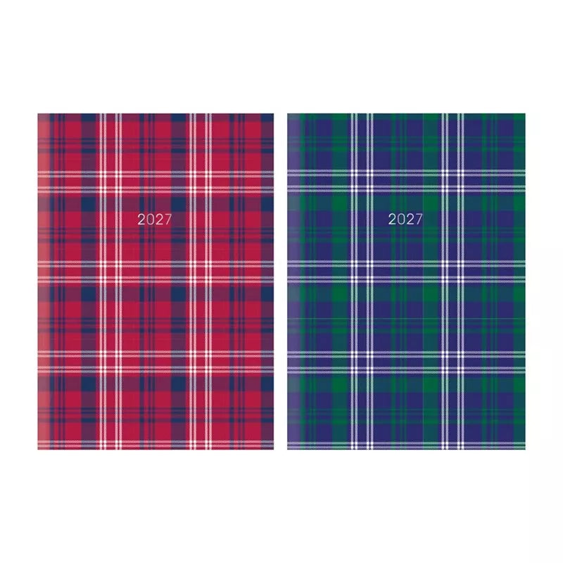 Diary A5 WTV Tartan Paper 2027 12pk