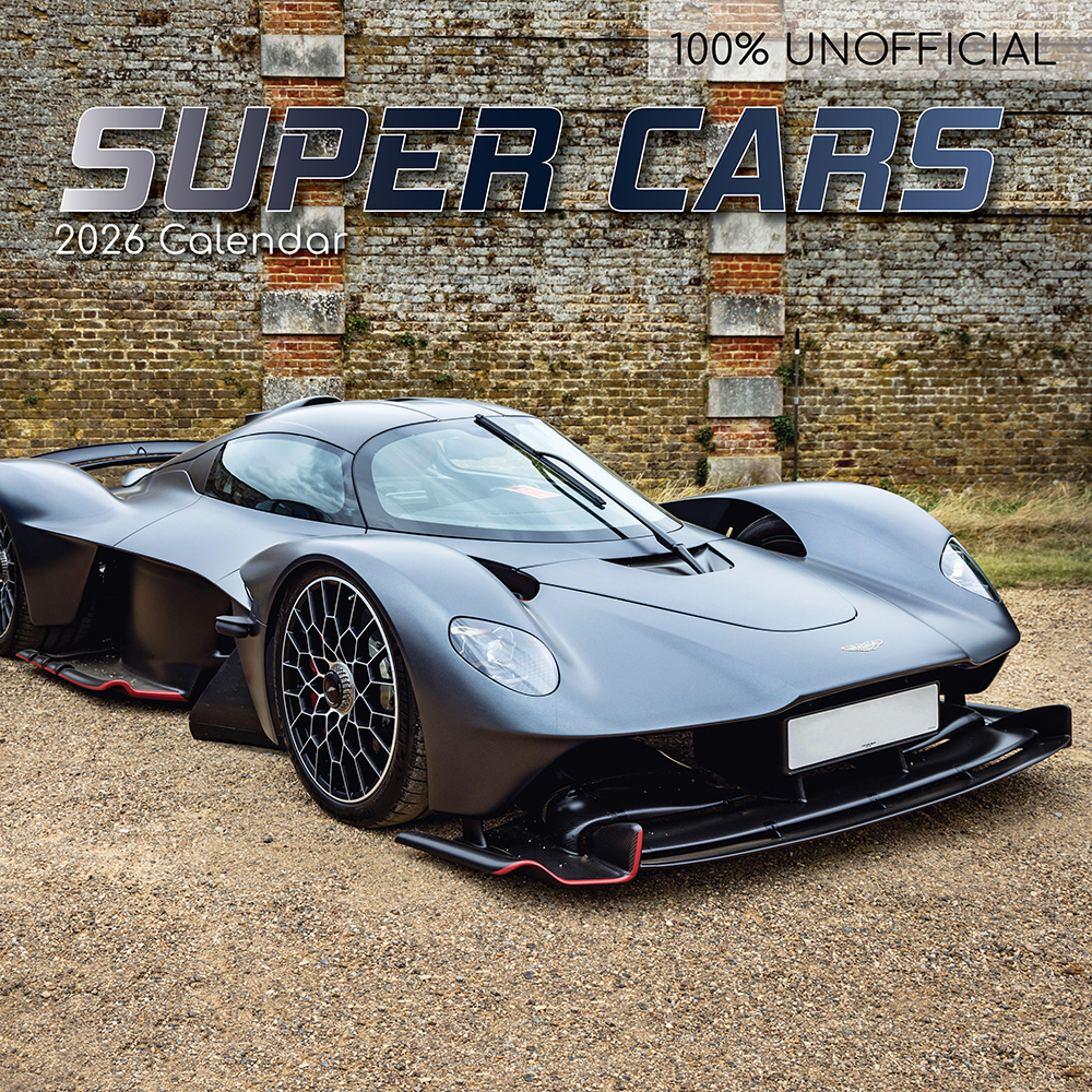 Gifted Stationery Calendar Super Cars 2027