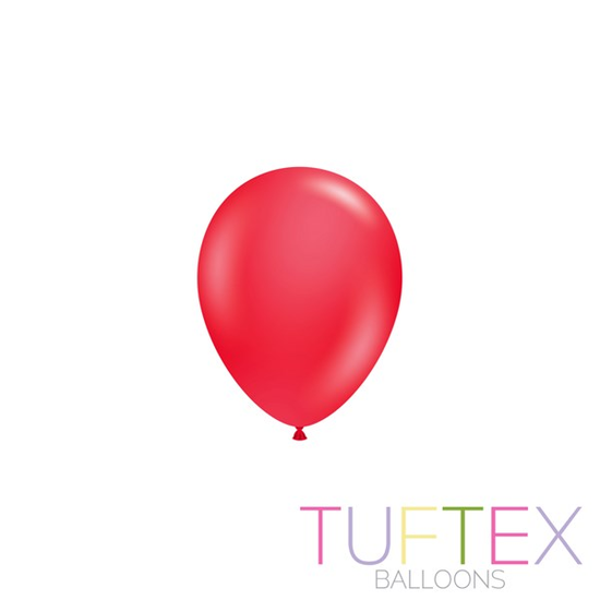 Tuftex Standard Red 5" Latex Balloons 50pk