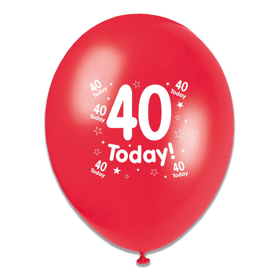 Tiger Feet Age 40 Birthday 10" Balloons 6x8pk