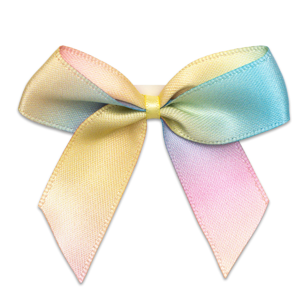 Italian Options 12 Pack Ribbon Bows Rainbow 5cm