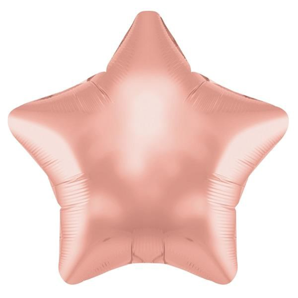 Oaktree Foil Balloon Rose Gold Star 19"