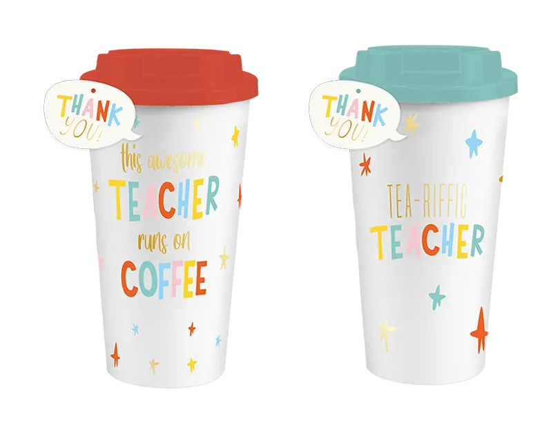 Gem Imports 2 Pack Travel Mug Teacher 450ml