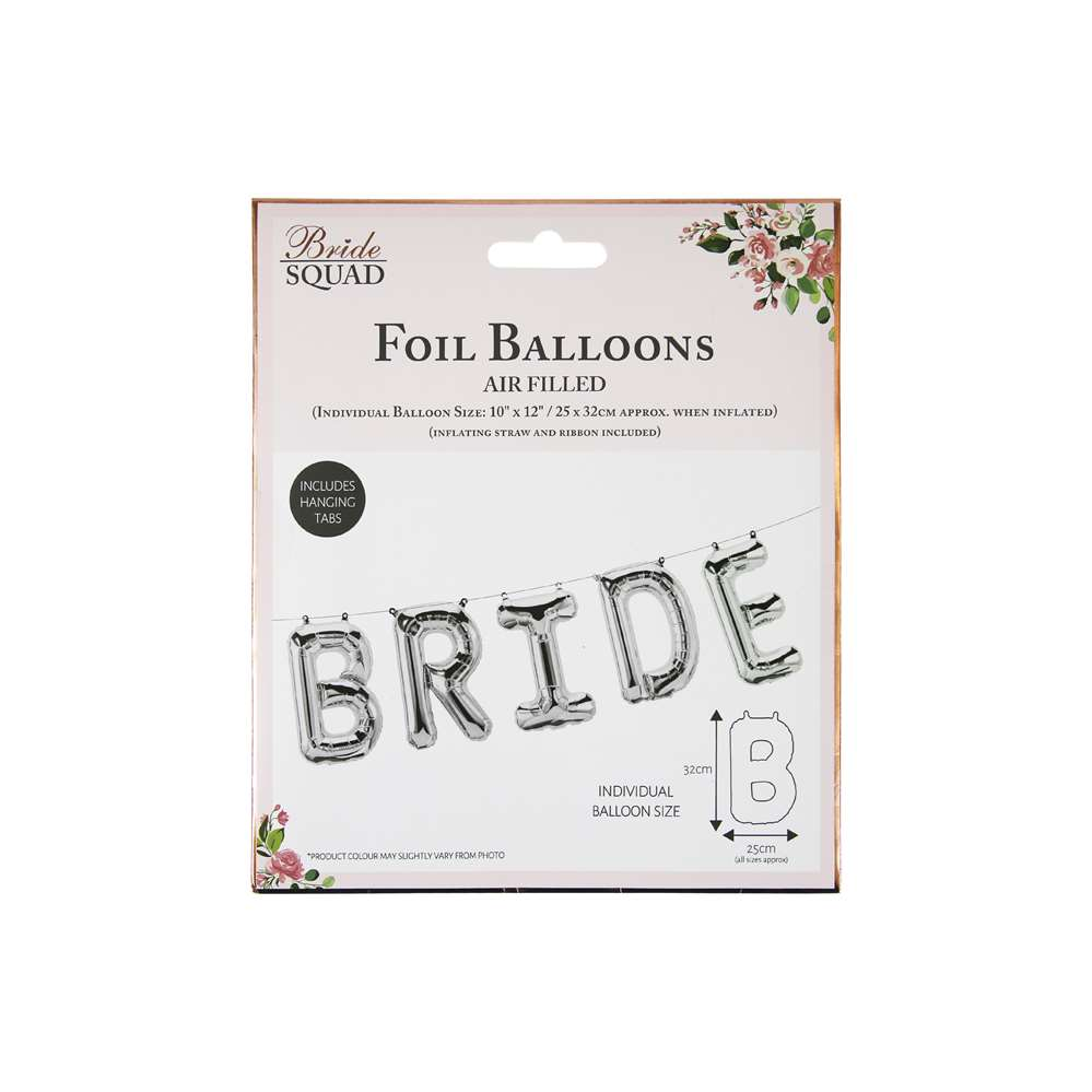 Foil Banner Bride Silver