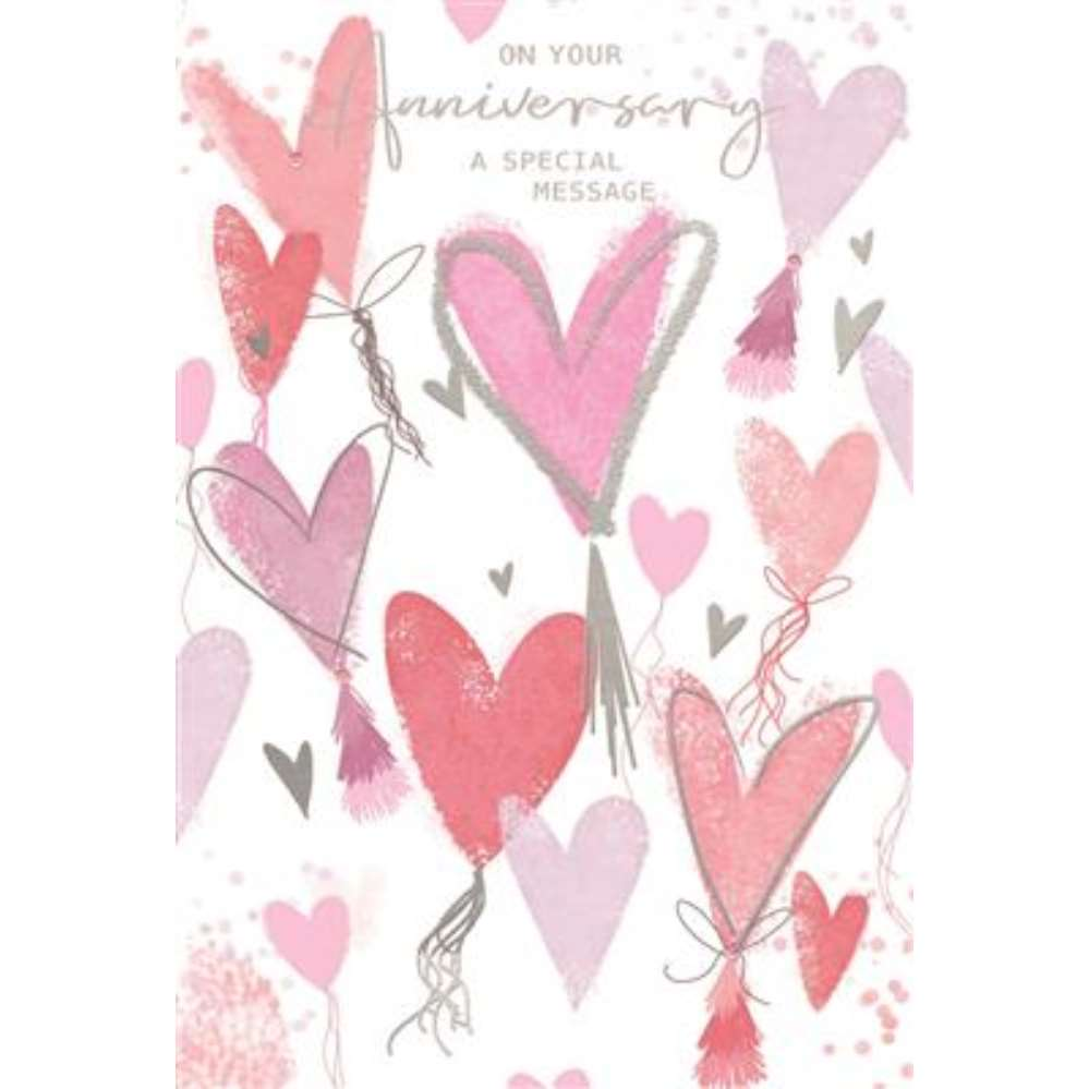 Six Simon Elvin anniversary cards from the C50 Everyday collection, featuring colorful designs and heartfelt messages.
