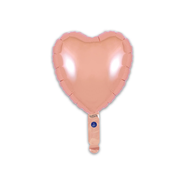 Oaktree Rose Gold Heart 9" Foil Balloon (Loose)