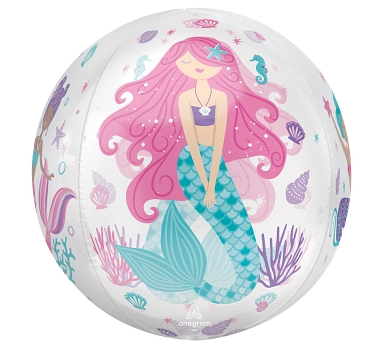 Anagram Shimmering Mermaid 15" Orbz Foil Balloon