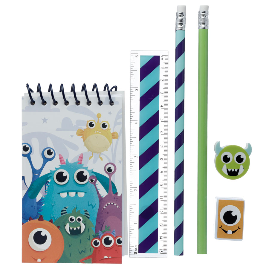 Monstarz 7 Piece Stationery Set