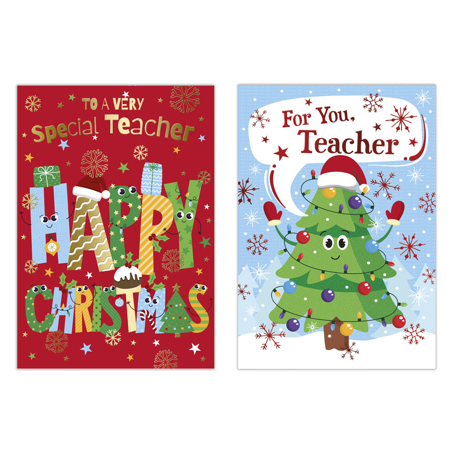 Poppyhill 12 Pack Cards C50 Christmas Teacher
