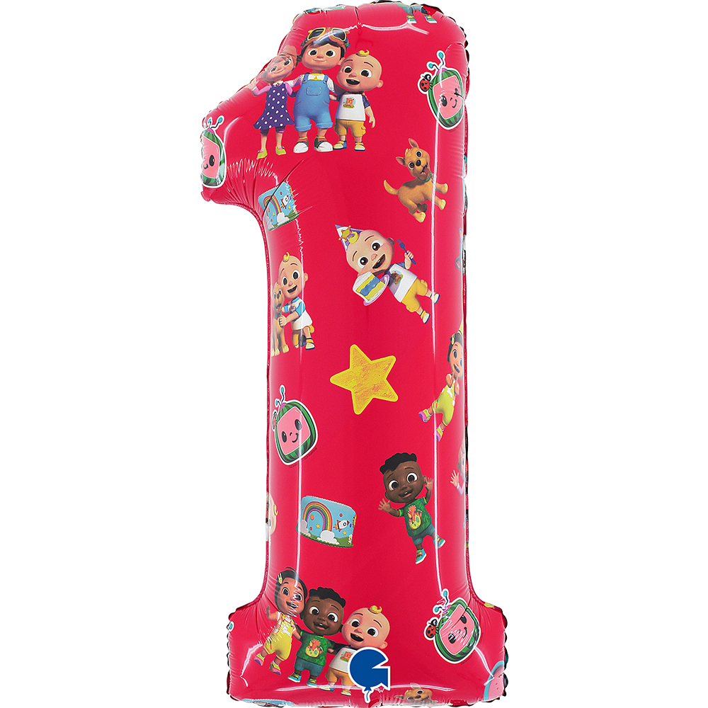 Grabo Foil Balloon Cocomelon Number 1 26"