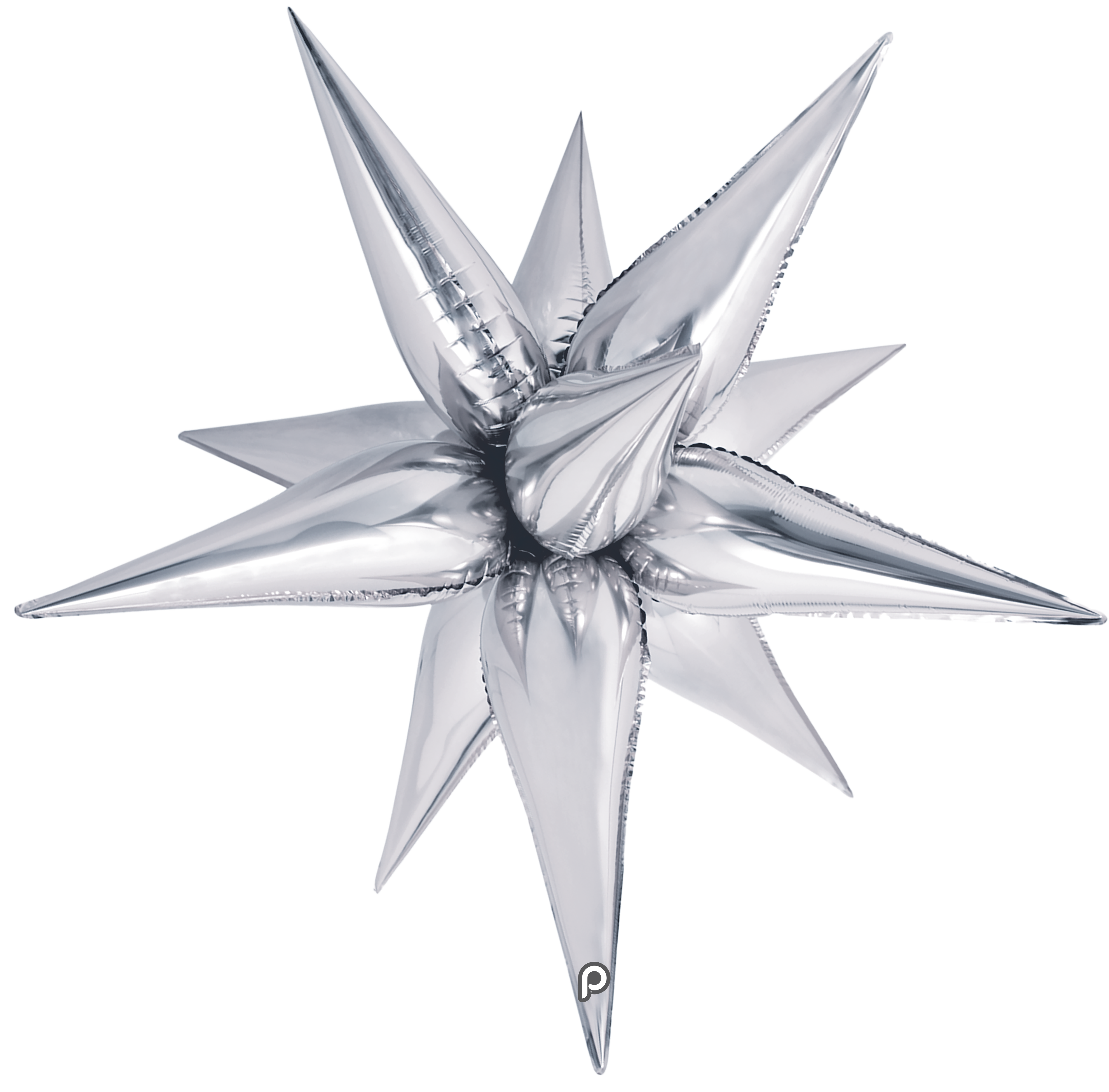 Prima Foil Balloon Silver Starburst 26"