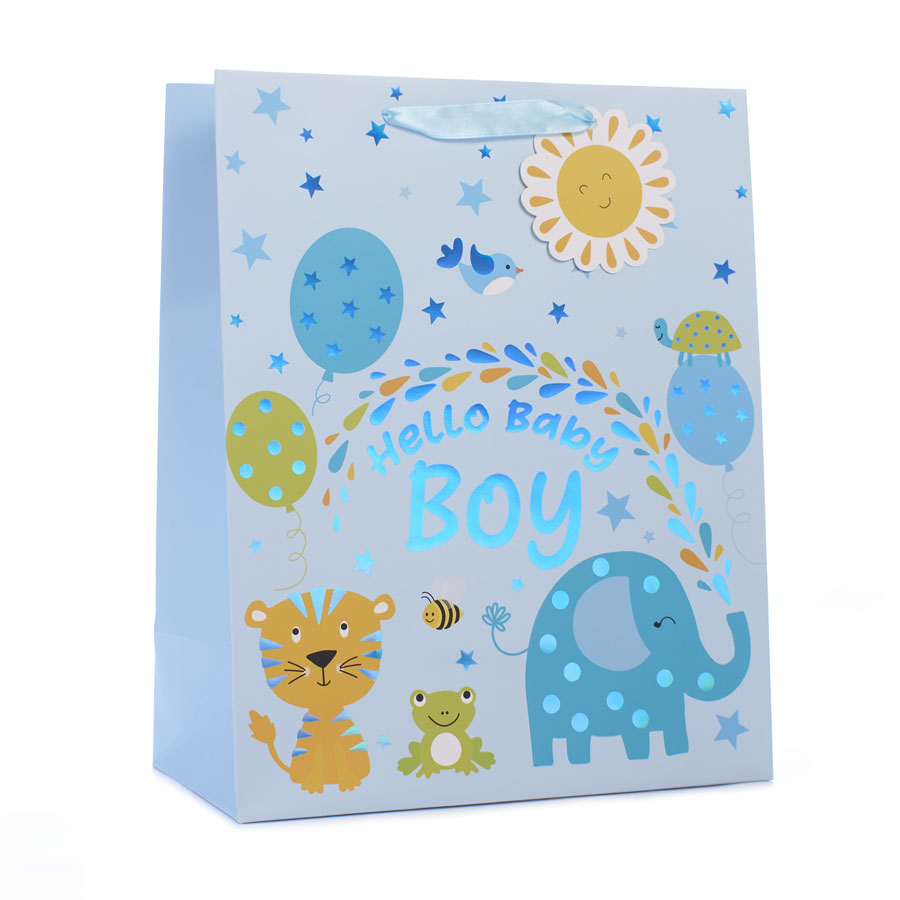 Tiger Feet 6 Pack Gift Bag Baby Boy Giraffe Large