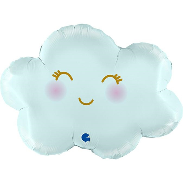 Grabo Foil Balloon Satin Pastel Blue Cloud 24"