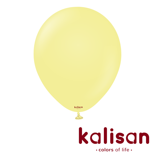 Kalisan Macaron Yellow 18" Latex Balloons 25pk