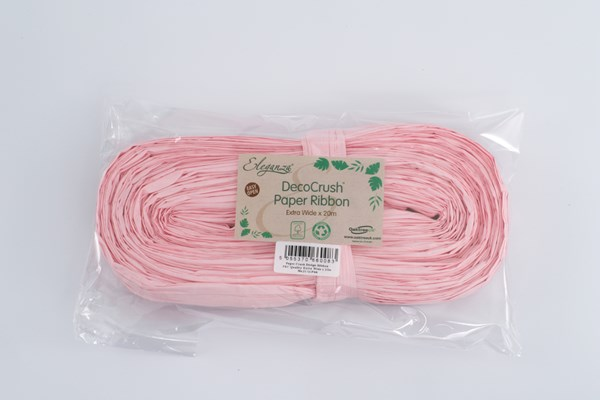 Eleganza Decocrush Paper Ribbon Light Pink 20m