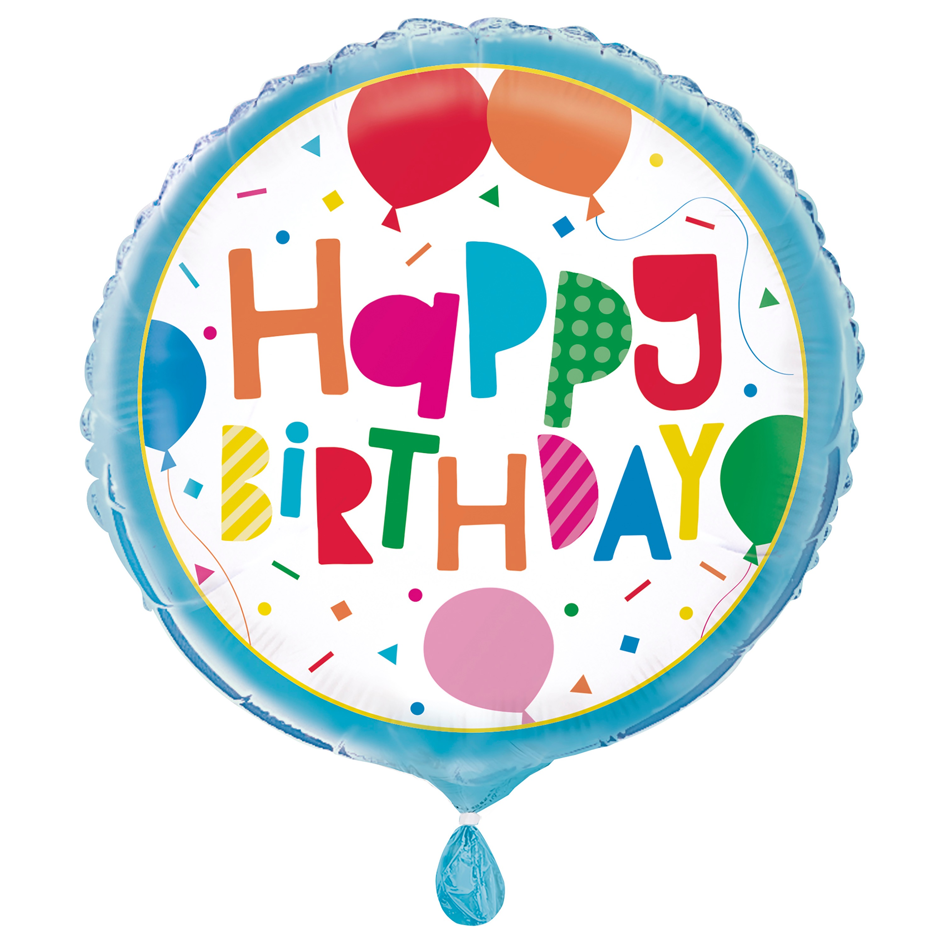 Unique Foil Balloon Colourful Birthday 18"