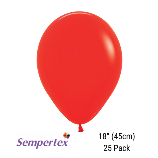 Sempertex Fashion Red 18" Latex Balloons 25pk