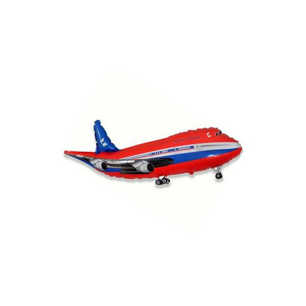 Red Jumbo Jet 14" Mini Shape Foil Balloon