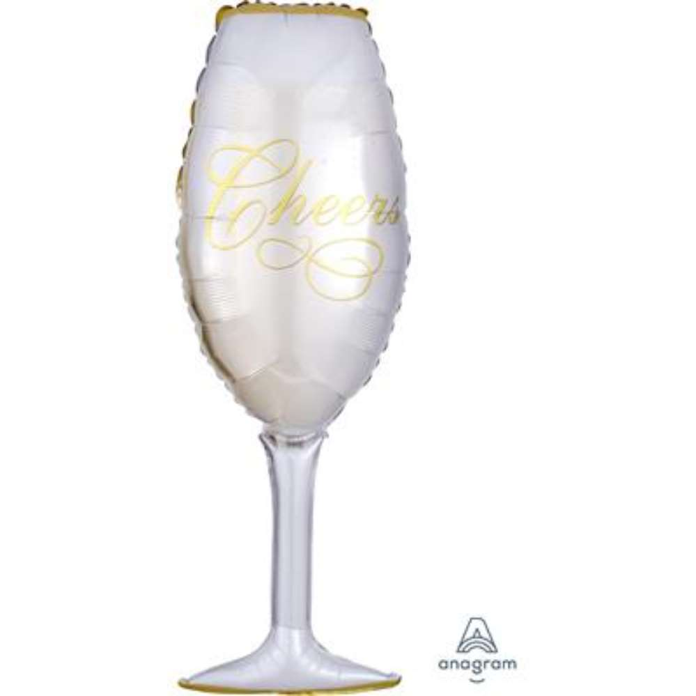 Anagram Foil Balloon Champagne Glass 38"