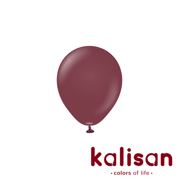 Kalisan Standard Burgundy 5" Latex Balloons 100pk