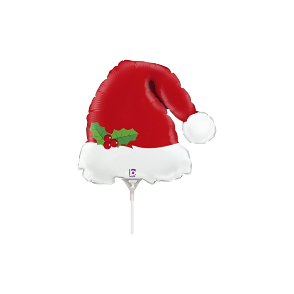 Christmas Santa Hat 14" Mini Foil Balloon