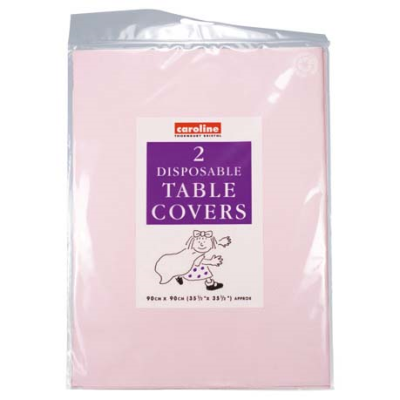 Caroline 2 Pack Tablecover Pink Square 90cm