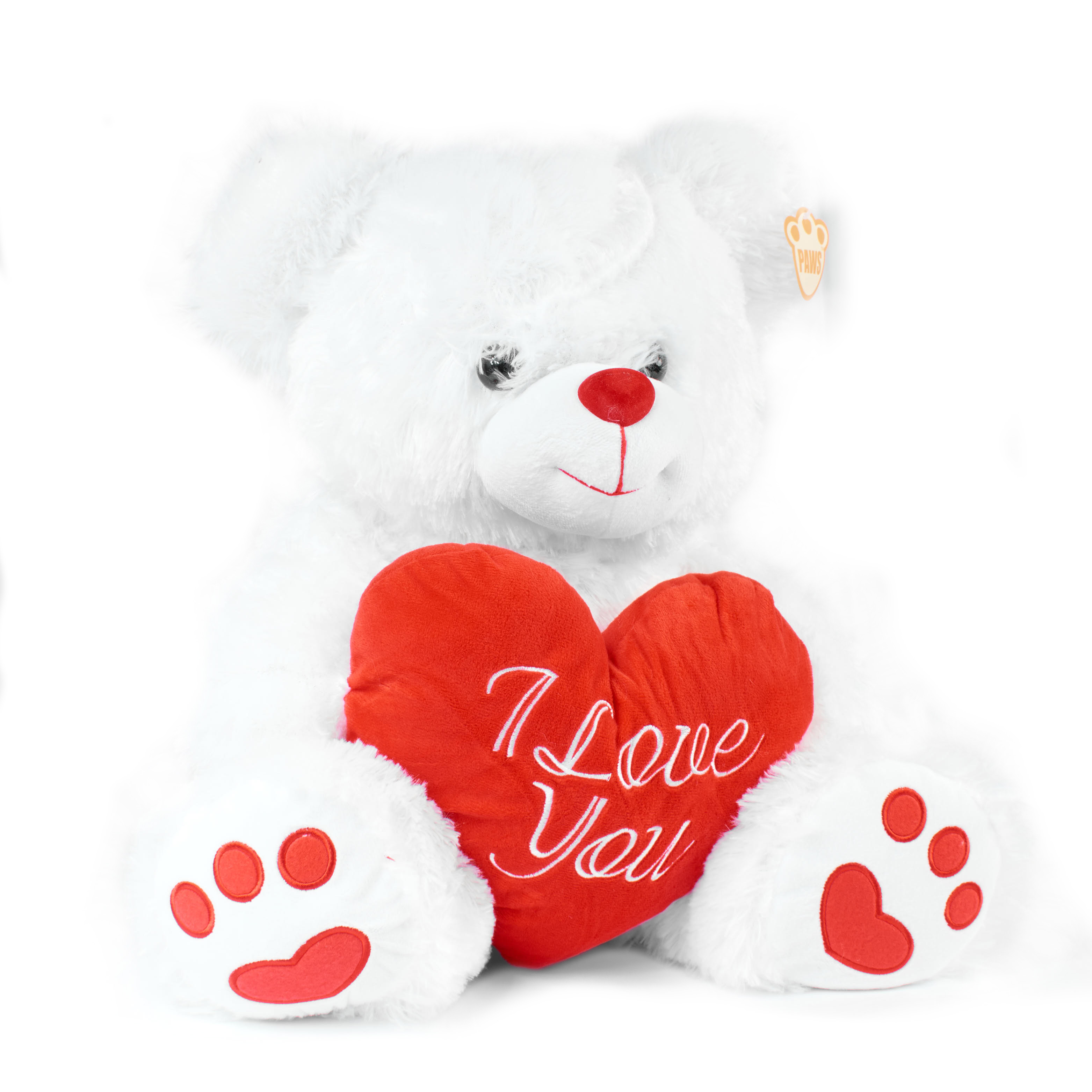 Bear With Heart White 17.5