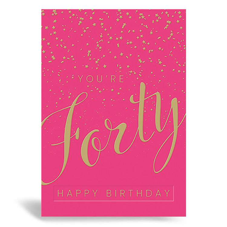 Prelude Pzazzle C50 Birthday Age 40 6pk