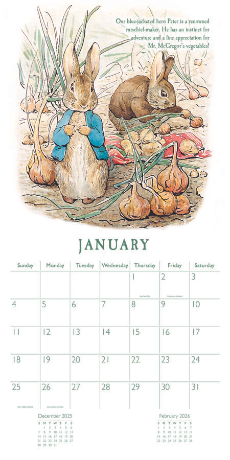 Calendar Square Peter Rabbit 2027