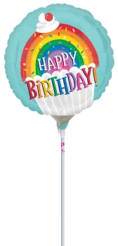 Anagram Rainbow Sprinkles 9" Air Fill Foil Balloon