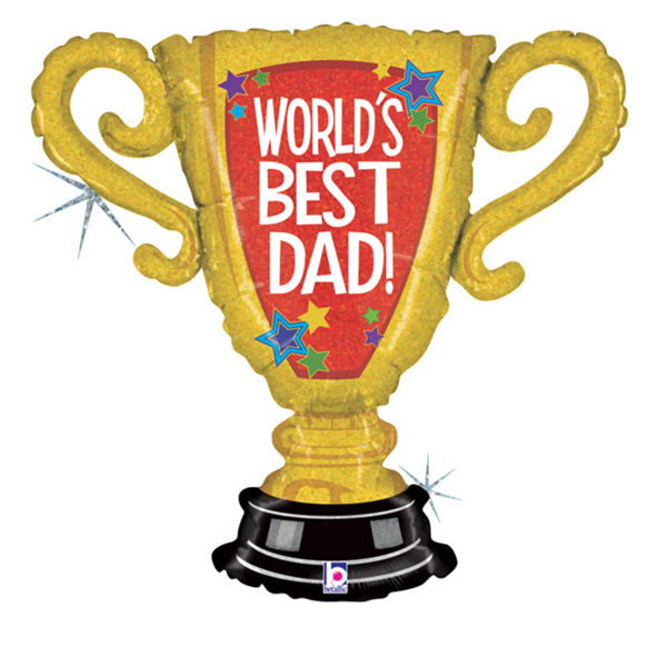 Grabo World's Best Dad Trophy 33" Foil Balloon