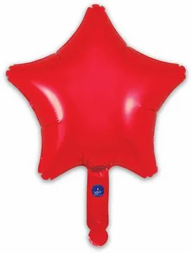 Oaktree 5 Pack Foil Balloon Red Star 9